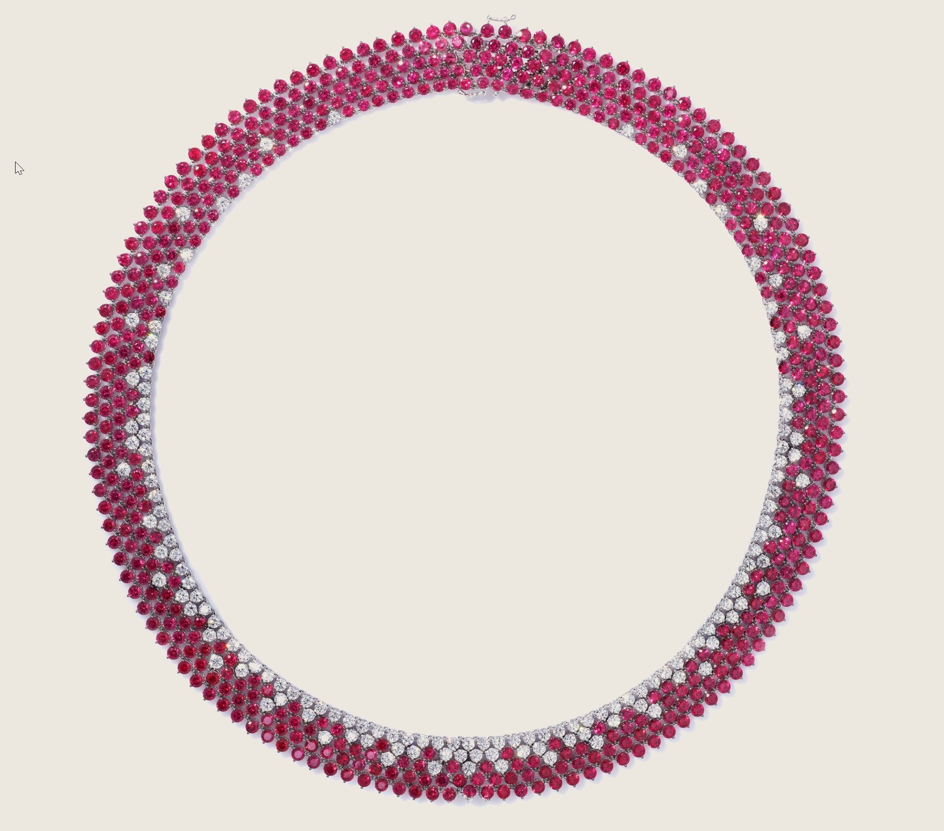 Ruby and diamond necklace